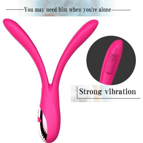 Rabbit Ear Breast Clitoris G-spot Vibrator USB Charing Silicone Female Masturbator Women Sex Products Multi Functional Vibrator