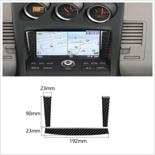 1 set suitable for Nissan 350Z Z33 2006-2009 carbon fiber decorative car instrument navigation frame modification sticker