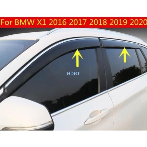 For BMW X1 2016 2017 2018 2019 2020 Window Visor Covers Vent Shade Rain Sun Guard Deflector Awnings Shelters Protector 4Pcs