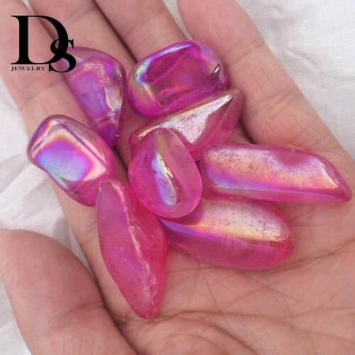 5 Pcs Natural Red Crystal Tumbled Stones Portable Aura Angel Quartz Tumble Chakra Stone Healing Energy Minerals Fashion Novelty