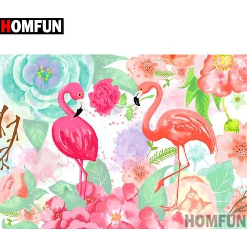 HOMFUN Full Square/Round Drill 5D DIY Diamond Painting "Birds and flowers" 3D Embroidery Cross Stitch 5D Home Decor A13701