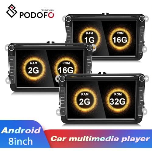 Podofo 2+32GB 2 din Android Car Radios GPS Multimedia Player For VW/Volkswagen/Golf/Passat/b7/b6/Skoda/Seat/Octavia/Polo/Tiguan
