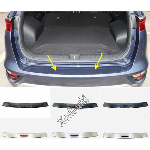 Car Sticker Styling External Rear Bumper Protection Trunk Trim Cover Stainless Steel Plate Pedal For Kia Sportage KX5 2019 2020