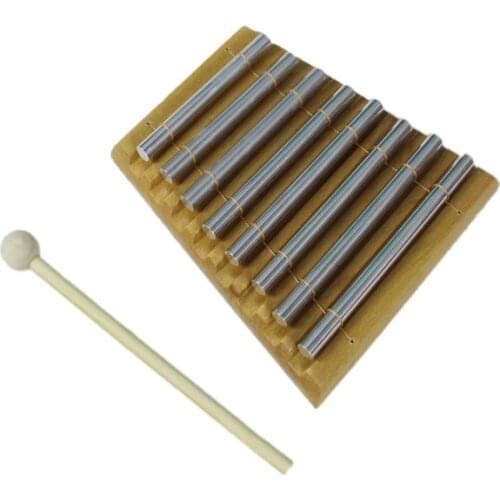 1/2/3/5/8-Tone Wooden Tabletop Chimes with Mallet Percussion Educational Instrument for Prayer Yoga Meditation Musical Chime Toy