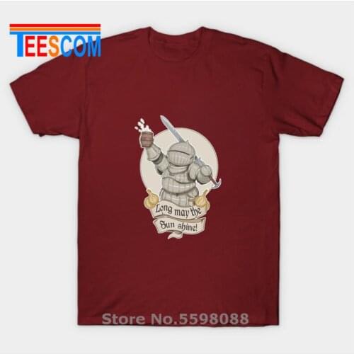 Newest Summer Fashion Men T-Shirt Dark Souls II 2 Arteries Praise The Sun Design T Shirts Casual 100% Cotton Tops Hipster Tshirt