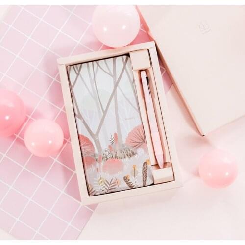 Kinbor Week Notebook Set Har Skin Planner Portable Notebook Hand Notebook Travel Hand Account Book Ins Pattern Gift Box Giant