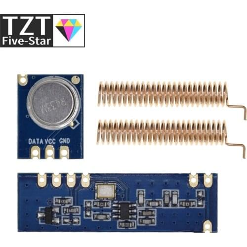 433MHz 100 Meters Wireless Module Kit ASK Transmitter STX882 + ASK Receiver SRX882 + 2Pcs Copper Spring Antenna