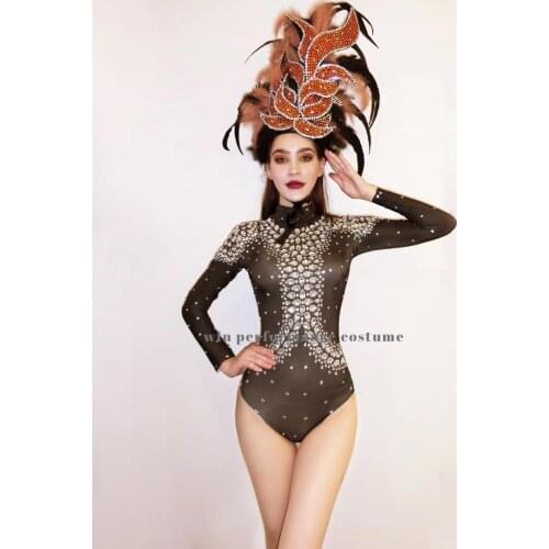 Circus Ringmaster Bodysuit Costume Wild Animal Trainer Elasticity cruise amusement park gym suit leotard bar reception10346