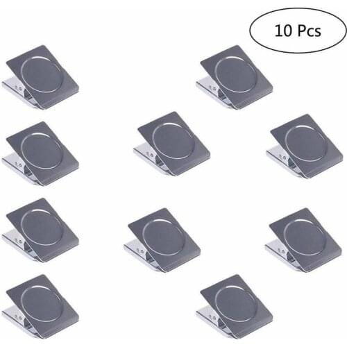 Metal Magnetic Clips 10 Pcs Refrigerator Magnetic Clamp for Magnetic Binder Folder Whiteboard Wall Memo Note Kitchen Home Usage