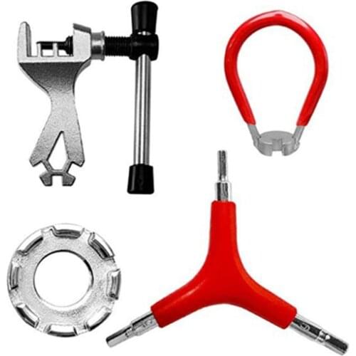 Mountain Bike Spoke Wrench Knitting Wheel Set Spanner Wire Steel Chain Breaker Repair Tool Adjustment Tool Set Repair Parts