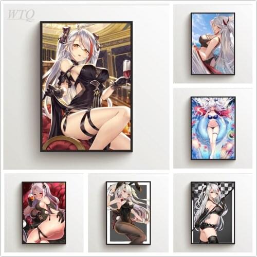 Azur Lane Prinz Eugen Wall Poster Anime Posters Canvas Painting Posters and Prints Wall Decor Wall Art Picture Home Decoration