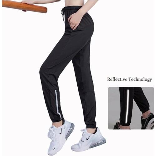2021 Women Sports Running Pants Slim Gym Workout Yoga Sweatpants Summer Breathable Quick Dry Fitness Training Jogging Trousers