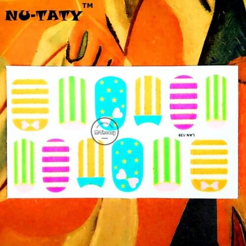 Nu-TATY 20 style Nail Wraps Stickers, Lumious Glitter Designs, Waterproof Nail Arts Polish Gel Foils Keep 2-3 weeks