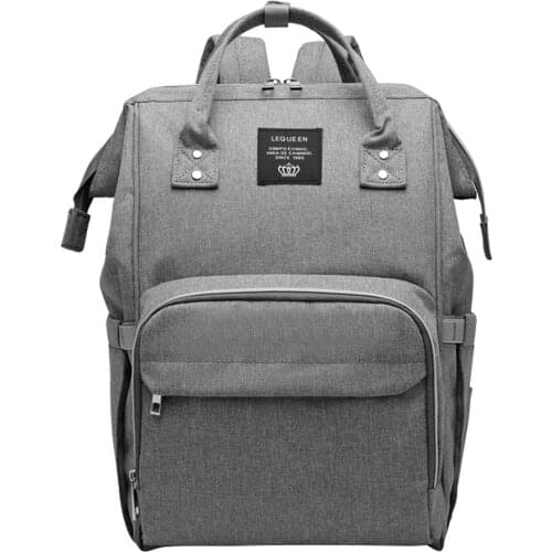 Solid Color Neutral Multi-Function Backpack Mummy Maternity Diaper Handbags Pure Large Nursing Waterproof Travel Backpacks