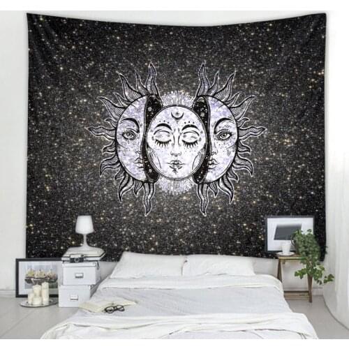 Sonne Gott Tapisserie Psychedelic Mandala Wandbehang Elegante Boho Hippie Wandteppiche Nordic Wohnkultur