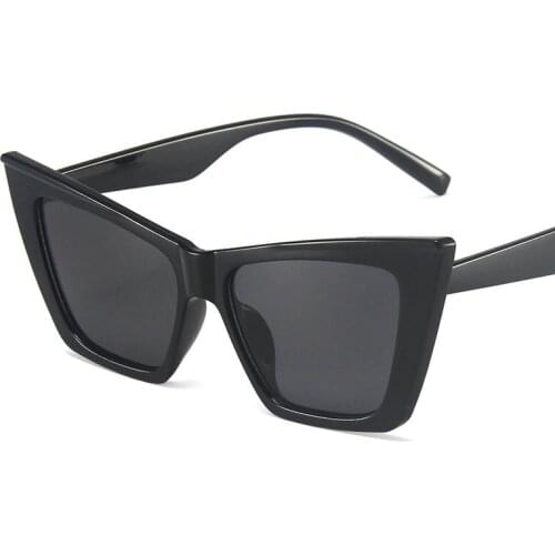 Fashion Cat Eye Sunglasses Women Brand Designer Retro Square Blue Purple Eyewear Female Nails Sun Glasses Shades UV400 Men