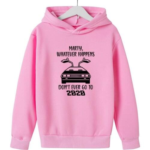 Back To Future Print anime Boys Hoodies Coats Spring Autumn harajuku Kids Hooded Sweatshirt Clothes Children Long Sleeve Tops