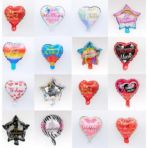 20pcs/lot Spanish MAMA Foil Balloons 10inch Mothers day Birthday Party Decorations Baby shower Supplies Feliz Cumpleanos Globos