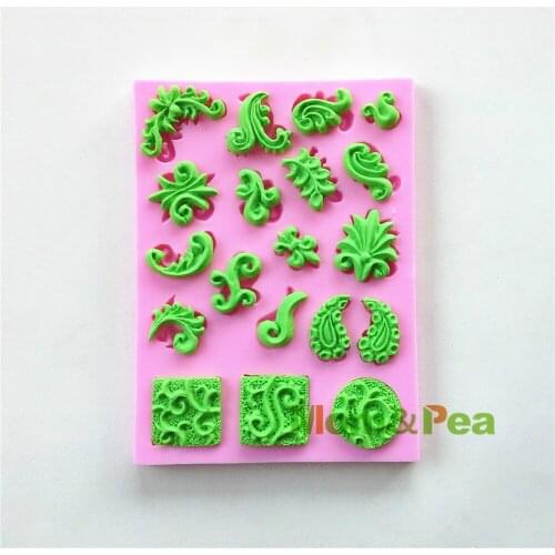 Mom&Pea 0535 Free Shipping Small Decorations Shaped Silicone Mold Cake Decoration Fondant Cake 3D Mold Food Grade