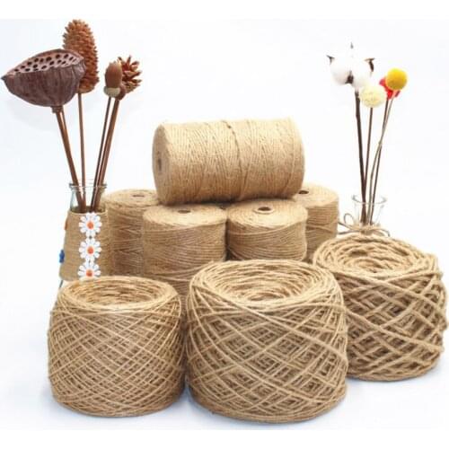 1mm -16mm Natural 100% Jute Rope Decoration Environmental Fancy Hemp Yarn for Diy Home Shop Decoration for Handmade Basket Lamps