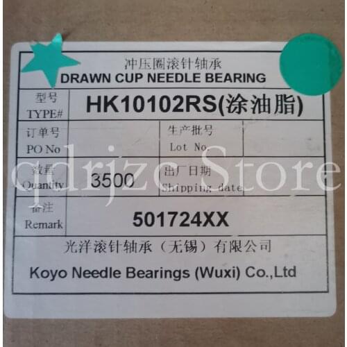 (10 PCS)KOYO Both sides sealed needle roller bearing HK1010-2RS HK1010U TLA1010UU HK1010LL HK101410-2RS 10mm X 14mm X 10mm