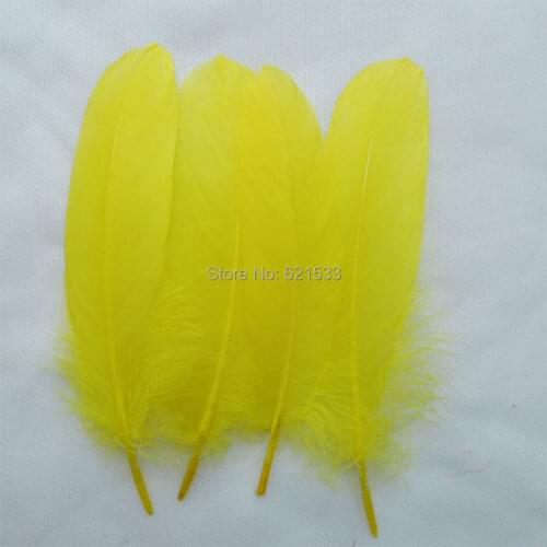 200pcs/lot!Yellow Goose Satinettes Wholesale Loose Feathers Perfect for crafts,costume design,headbands,hair fascinators
