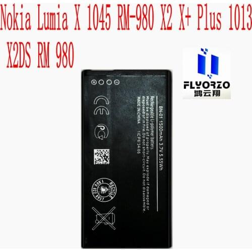 100% Brand new High Quality 1500mAh BN-01 Battery For Nokia Lumia X 1045 RM-980 X2 X+ Plus 1013 X2DS RM980 Mobile Phone