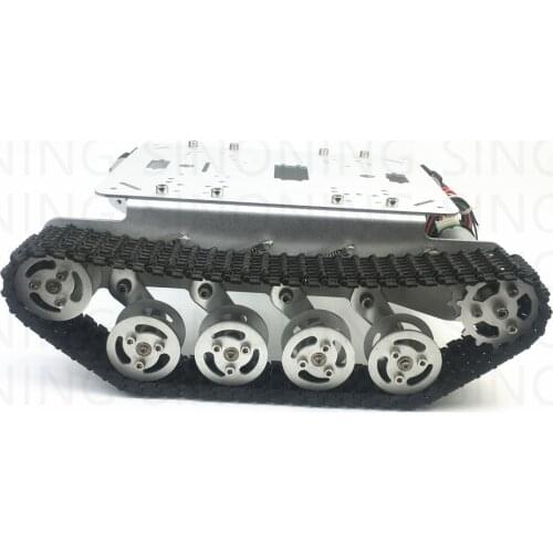 TS100 Robot Tank Chassis Shock Absorption Metal Caterpillar Suspension Crawler Caterpillar for Arduino 9v speed meter