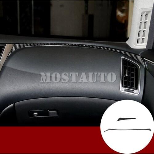 For Infiniti Q50 Carbon Fiber Center Console Edge Molding Cover Trim 2013-2020 2pcs Car Decor Car Accesories Interior Car Trim