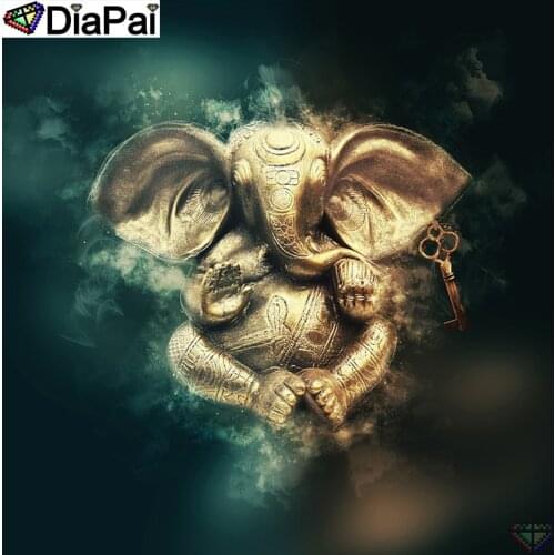 DiaPai 5D Diamond Painting Full Drill Diamond Embroidery "Animal elephant" Picture Of Rhinestone Handmade Home Decor A25155