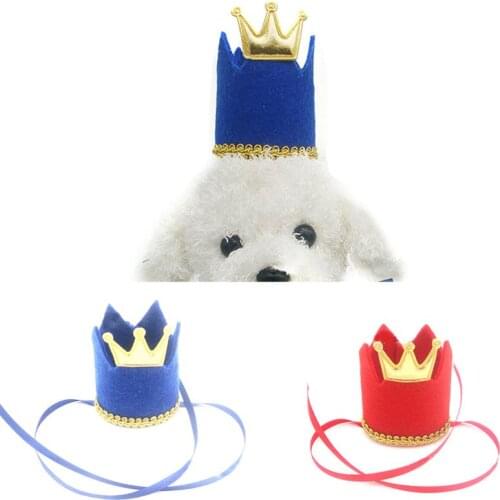 Dorakitten Pet Birthday Hat Crown Decor Shiny Dog Hat Pet Headband For Christmas Party Dress Up Pet Supplies Hair Accessories