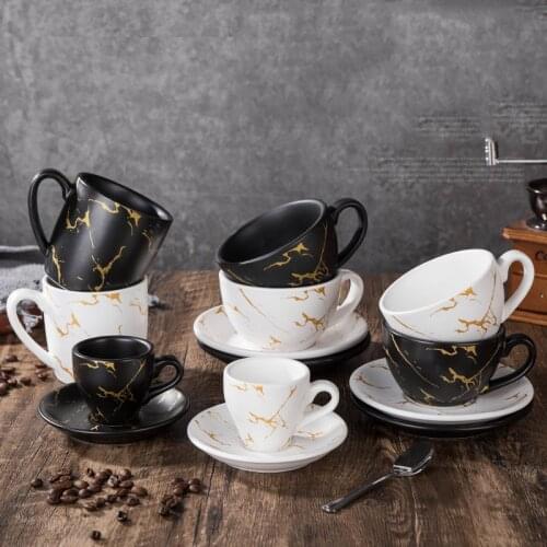 Ceramic Garland Coffee Cup Table Decoration Restaurant Hotel Service Cup and Saucer Set Kitchen Storage Supplies Milk Cup