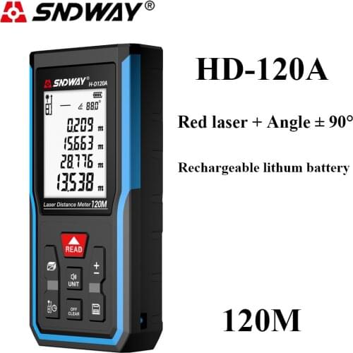SNDWAY Laser Distance Meter Digital Range Finder Rangefinder Laser Tape Measure Tool Trena Roulette Ruler