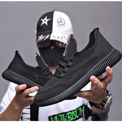 Summer mens shoes 2021 new fashion breathable woven sports shoes Korean versatile mesh casual shoes