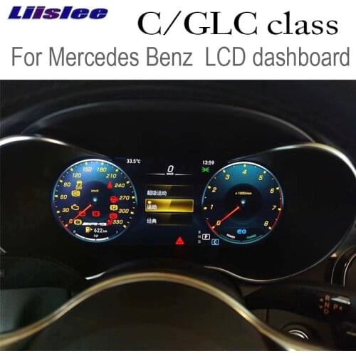 LiisLee Car Multimedia For Mercedes Benz C GLC C180L C200L C260L Full LCD Display Dashboard Screen Frame Original Car Style UI