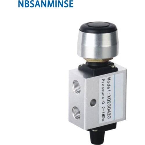 NBSANMINSE Directional Control Valve XQ 1/8 1/4 3/8 1/2 M5 Aluminum Air Control Valve Exhaust Air Valve Pneumatic Manual Valve