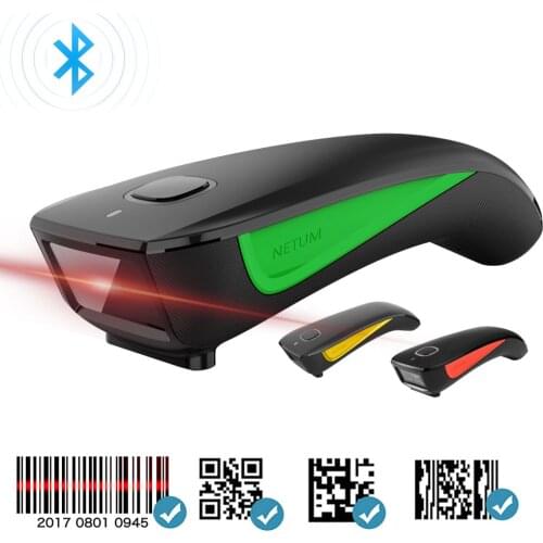 Bluetooth Wireless 2D Barcode Scanner Mini Pocket Barcode Scanner C740 C750 C990 Support IOS Android Mobile Payment PDF14 Code