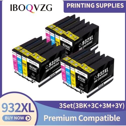 IBOQVZG 932XL 933 for HP932 933XL replacement Ink Cartridge for HP 932 933 Officejet 6100 6600 6700 7110 7610 7612 Printer