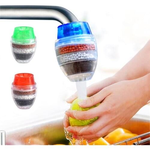 Kitchen Faucet Tap Water Purifier for Household 5 Layers Water Purifier Filter Activated Carbon Filtration Mini Faucet Purifier