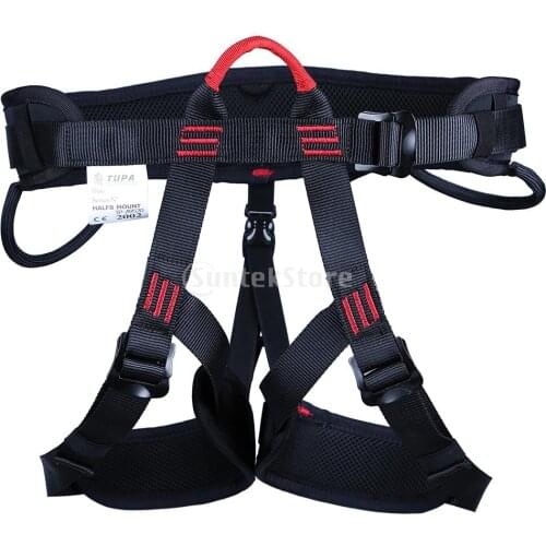 Rock Climbing Half Body Harness Safety Seat Sitting Bust Belt for Outdoor Downhill Tree Arborist Rappel Rescue Gear Equipment