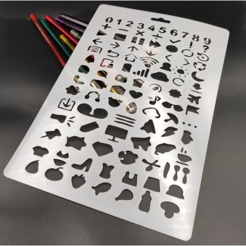26x17.8cm icon scrapbook stencils spray plastic mold shield DIY cake hollow Embellishment printing lace ruler Easter