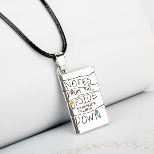 Trendy Stranger Things Series Theme Pendant Necklaces Cartoon Pendant Choker Fashion Anime Necklaces For Women/Men Gift
