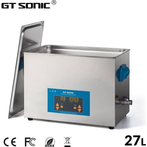 GTSONIC 27L 500W Ultrasonic Cleaner Digital Display Heating Timer Basket Industry Laboratory Hospital Tool