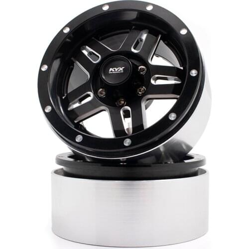 KYX Racing Universal Alloy 2.2" Wheel Rims for 1/10 RC Crawler Car Axial SCX10 II 90046 Wraith Capra Traxxas TRX4 TRX6 D90