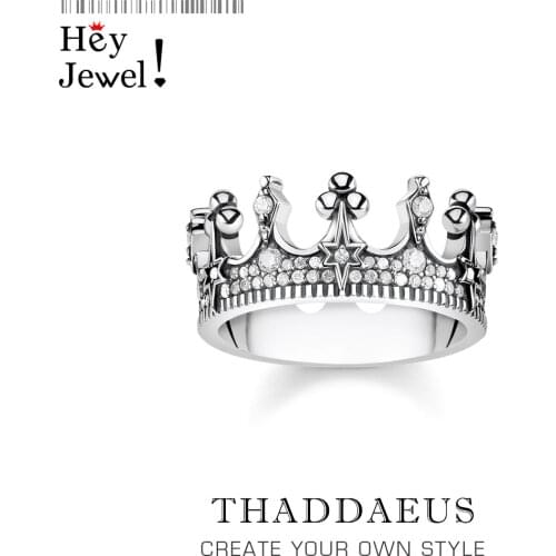 Magical Boho Look Crown Ring,Europe Bohemia Good Fine Jewelry For Women,2021 Summer New Gift In 925 Sterling Silver