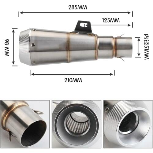 Motorcycle Exhaust Pipe Universal motorcycle Escape moto Right and Left Side FOR CRF230 GSR600 CB650F R6 R7 GSXR750 ZX6R ER6N