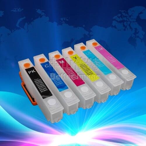 XIMO Free Shipping , ICBK70L ICC70L ICM70L ICY70L ICLC70L ICLM70L Chipped Empty Ink Cartridge for EP-905F EP-775AW etc
