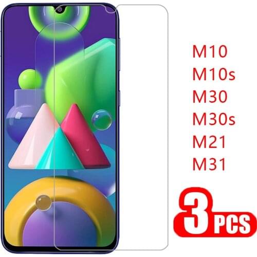 3pcs protective glass for samsung m21 m31 m30s m30 m10 s m10s screen protector tempered glas on samsun galaxy m 31 21 30 10 film