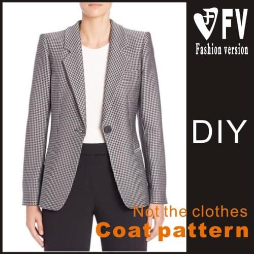 Womens suit pattern cutting diagram Slim coat 1:1 clothing design pattern BWT-54