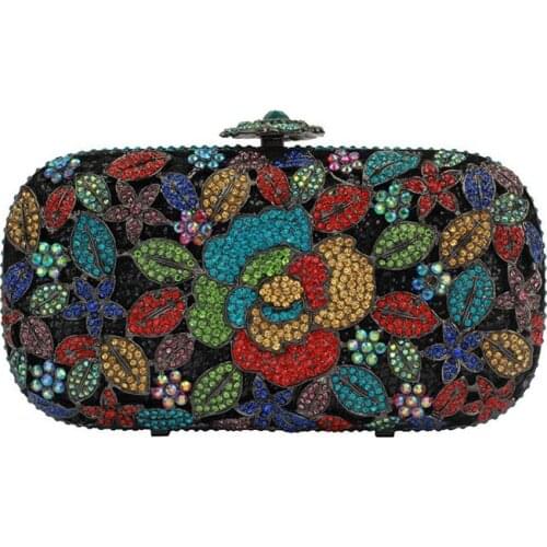 Women Colorful Crystal Clutch Purse Evening Bag For Bridal Wedding Party Dinner Diamond Minaudiere Handbag Clutches Bags Purse